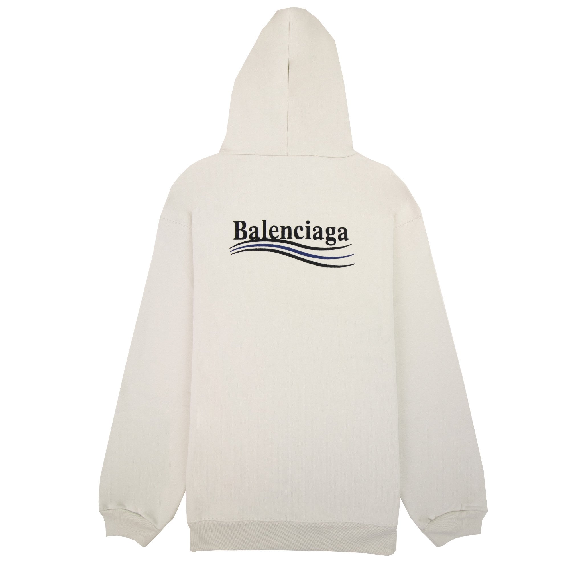 Balenciaga Logo Print Hoodied Sweatshirt White 9084