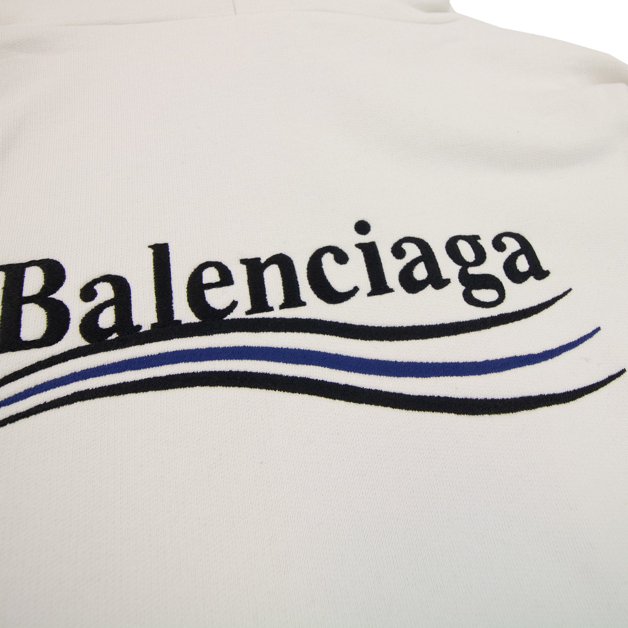 Balenciaga Logo Print Hoodied Sweatshirt White 9084