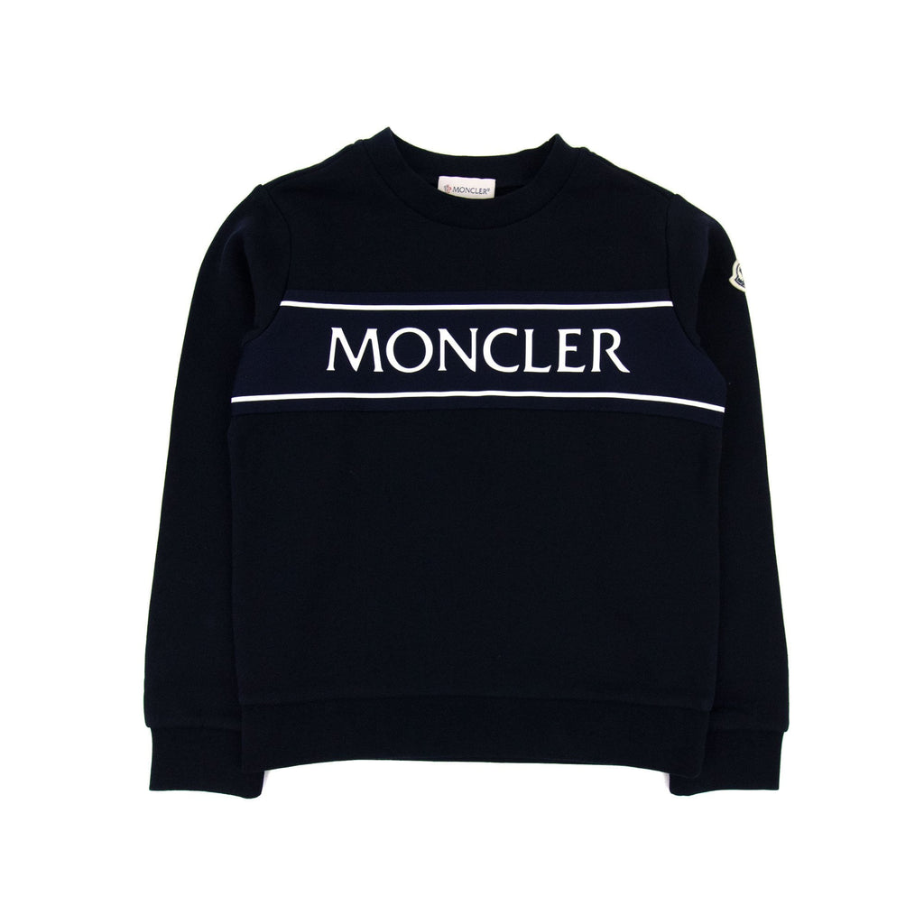 Moncler Junior Embossed Logo Sweatshirt Night Blue 778