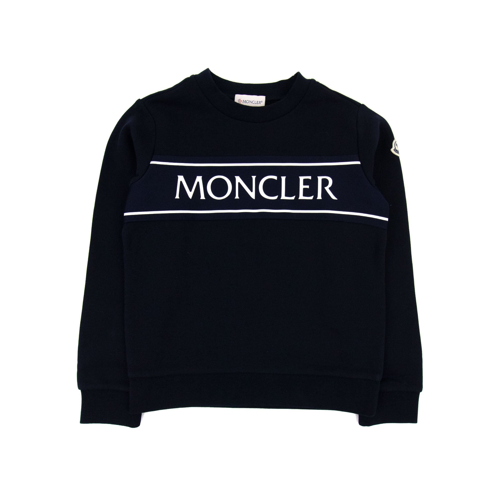 Moncler Junior Embossed Logo Sweatshirt Night Blue 778