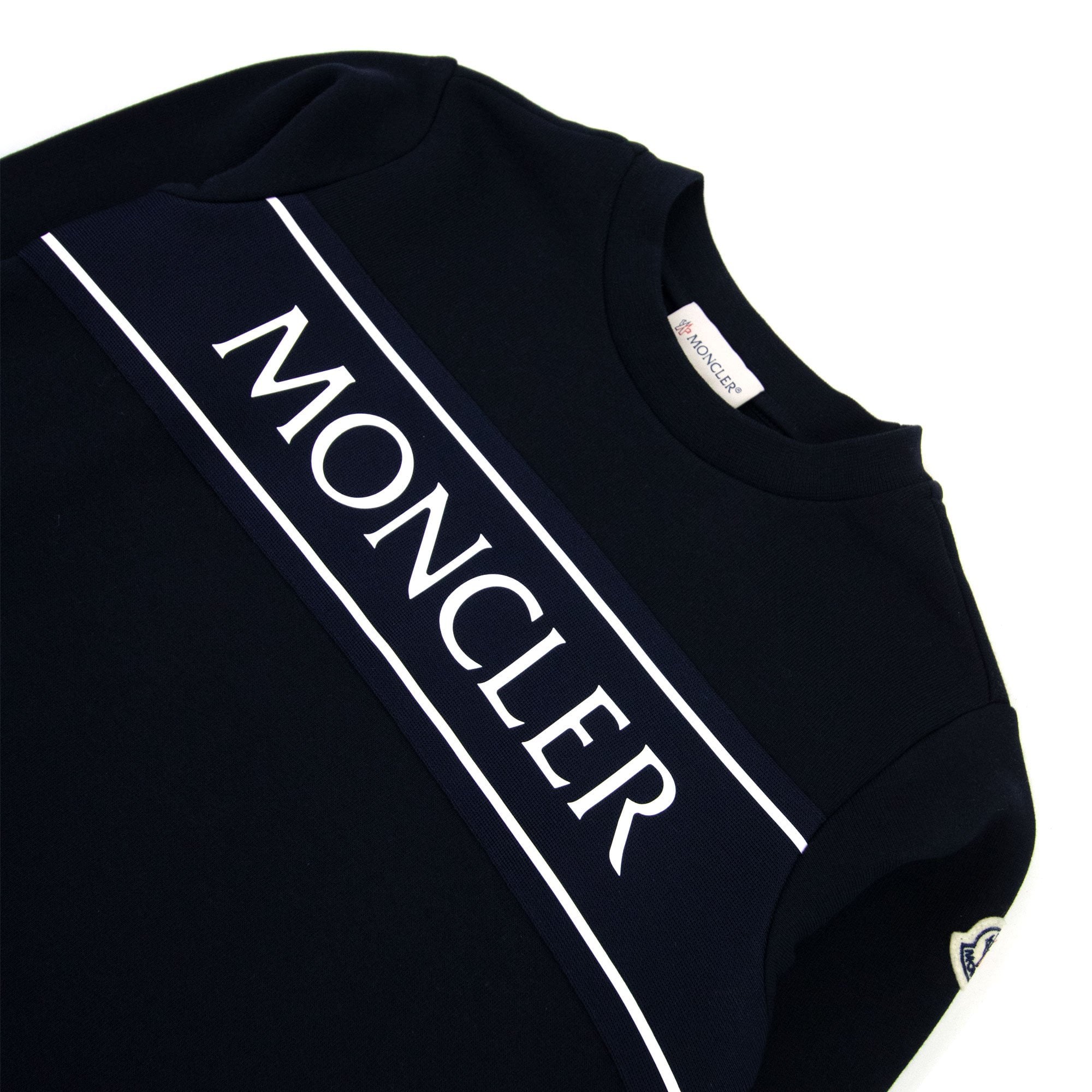 Moncler Junior Embossed Logo Sweatshirt Night Blue 778