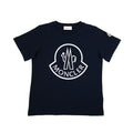 Moncler Junior Logo T Shirt Night Blue 778