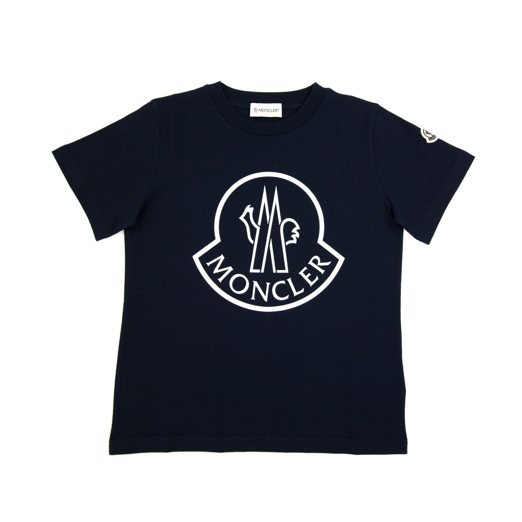Moncler Junior Logo T Shirt Night Blue 778