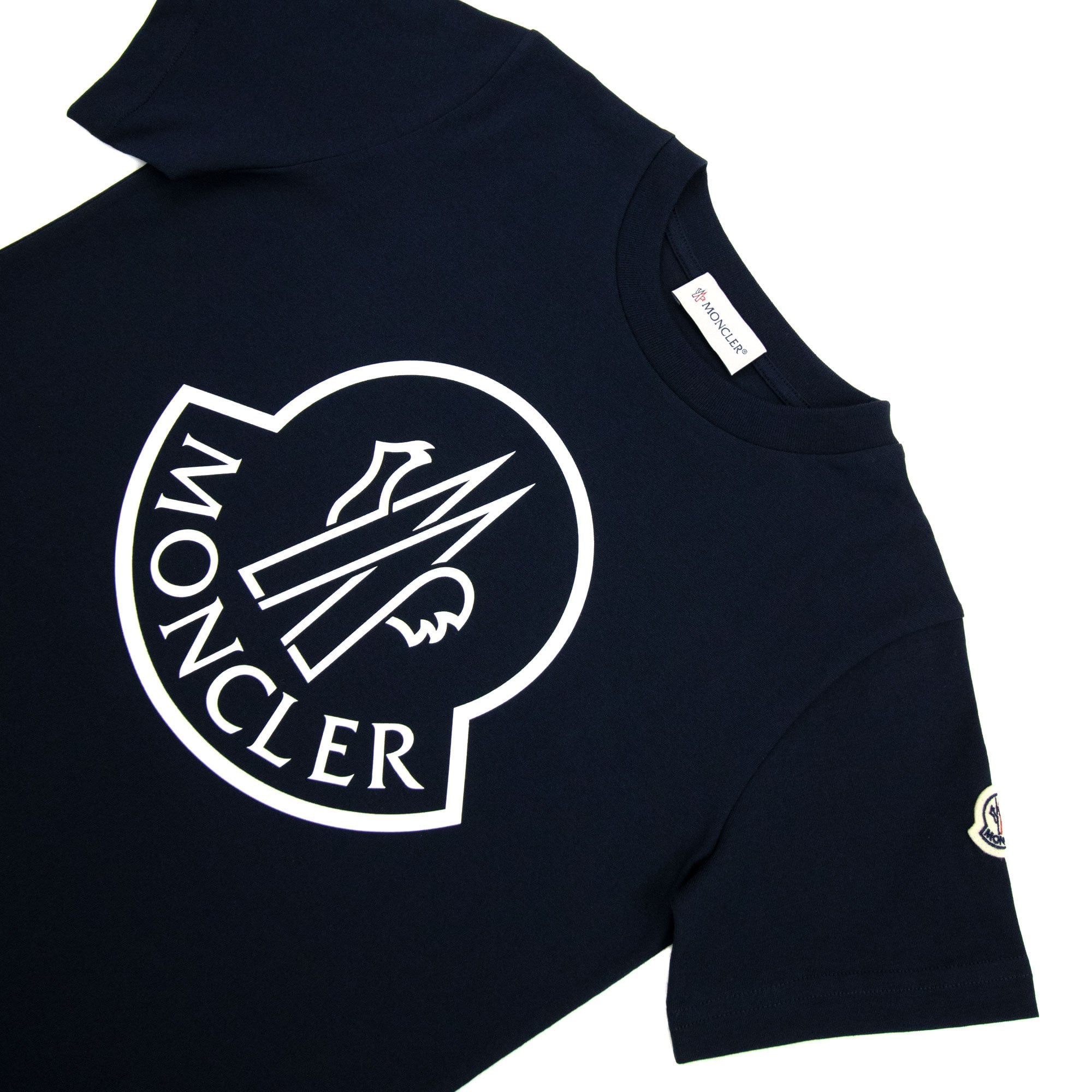 Moncler Junior Logo T Shirt Night Blue 778