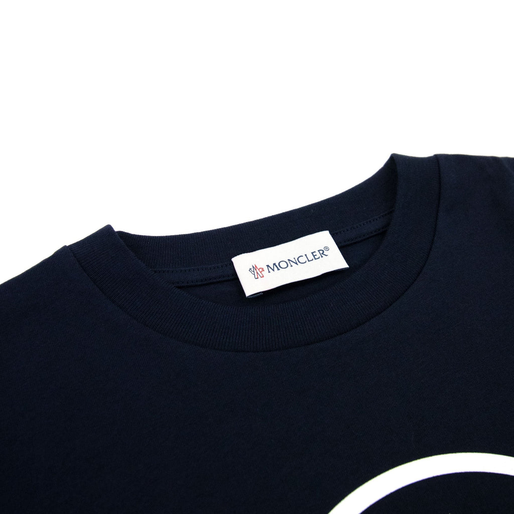 Moncler Junior Logo T Shirt Night Blue 778