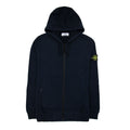 Stone Island 61620 Open Zip Up Hooded Sweatshirt Navy V0020