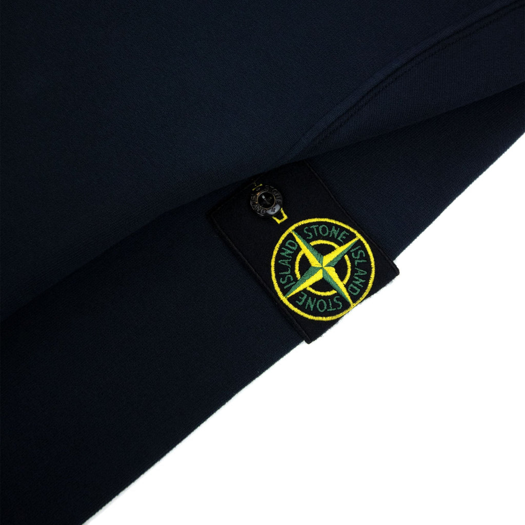 Stone Island 61620 Open Zip Up Hooded Sweatshirt Navy V0020
