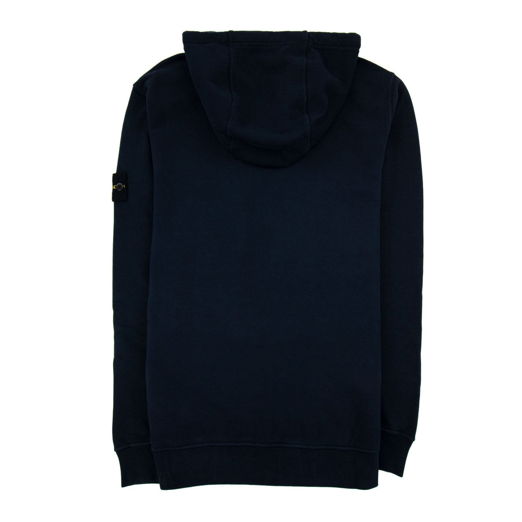 Stone Island 61620 Open Zip Up Hooded Sweatshirt Navy V0020