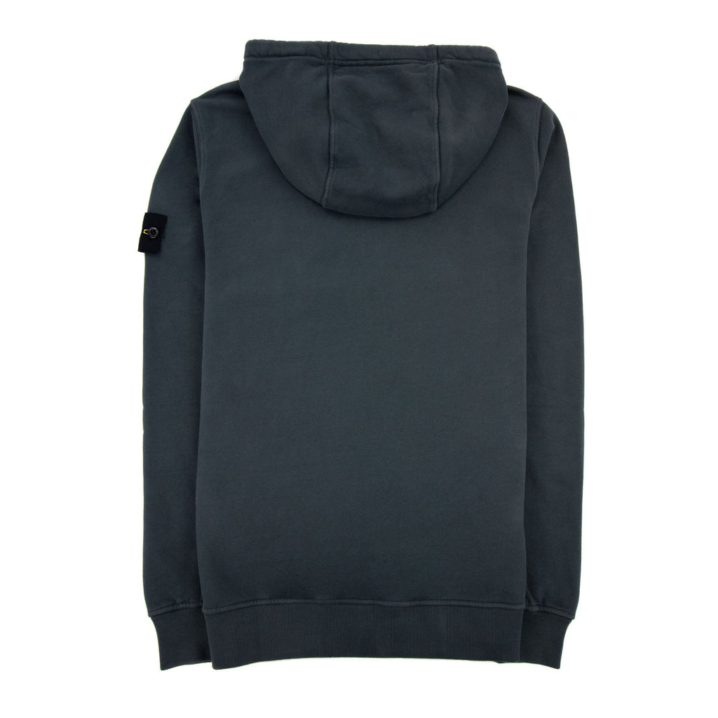 Stone Island 61620 Open Zip Up Hooded Sweatshirt Dark Grey V0062