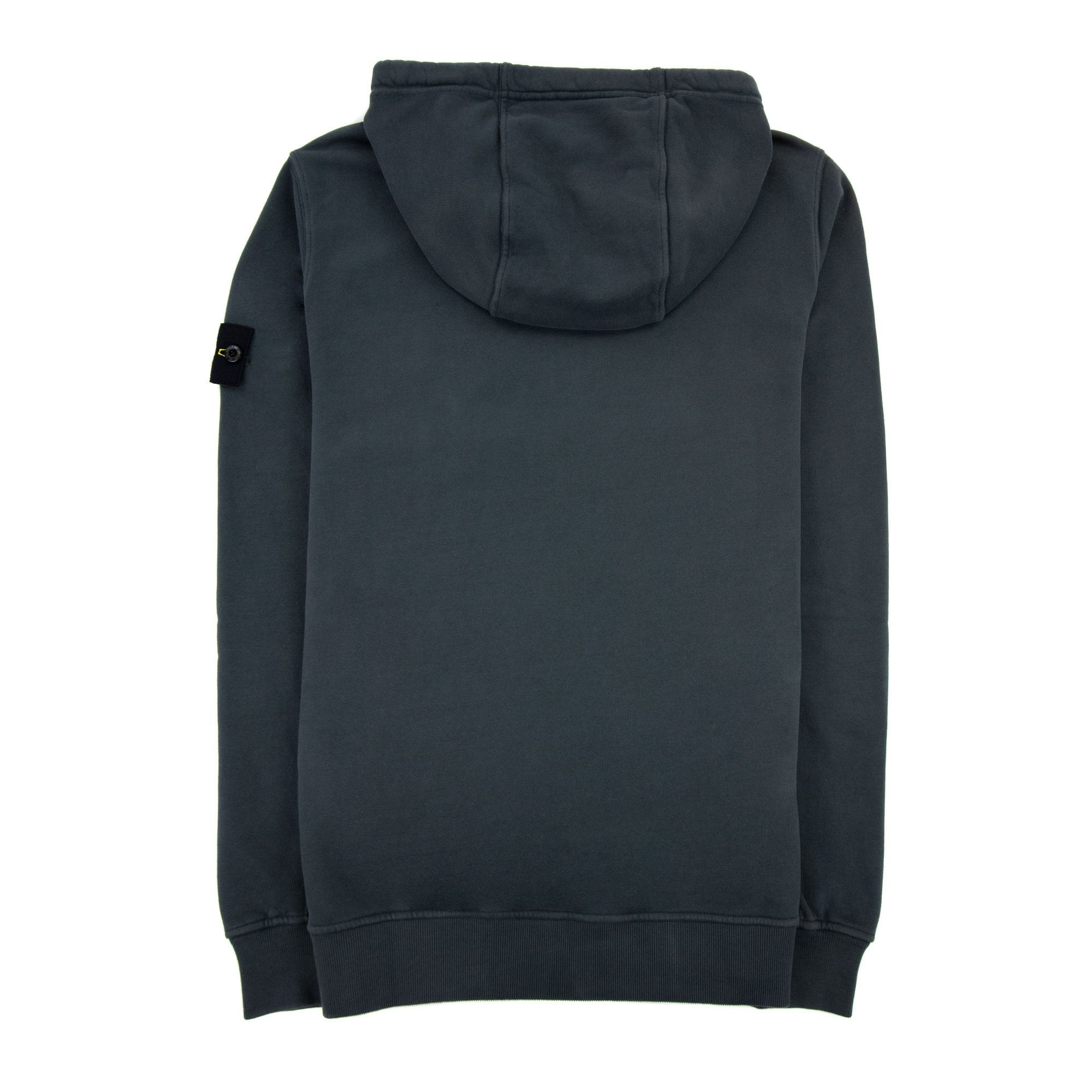 Stone Island 61620 Open Zip Up Hooded Sweatshirt Dark Grey V0062