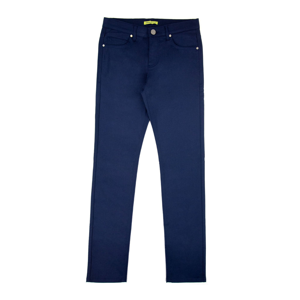Versace Jeans Slim Fit Round Embroidered Jean Navy Blue