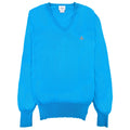 Vivienne Westwood V Neck Knitted Jumper Sky Blue