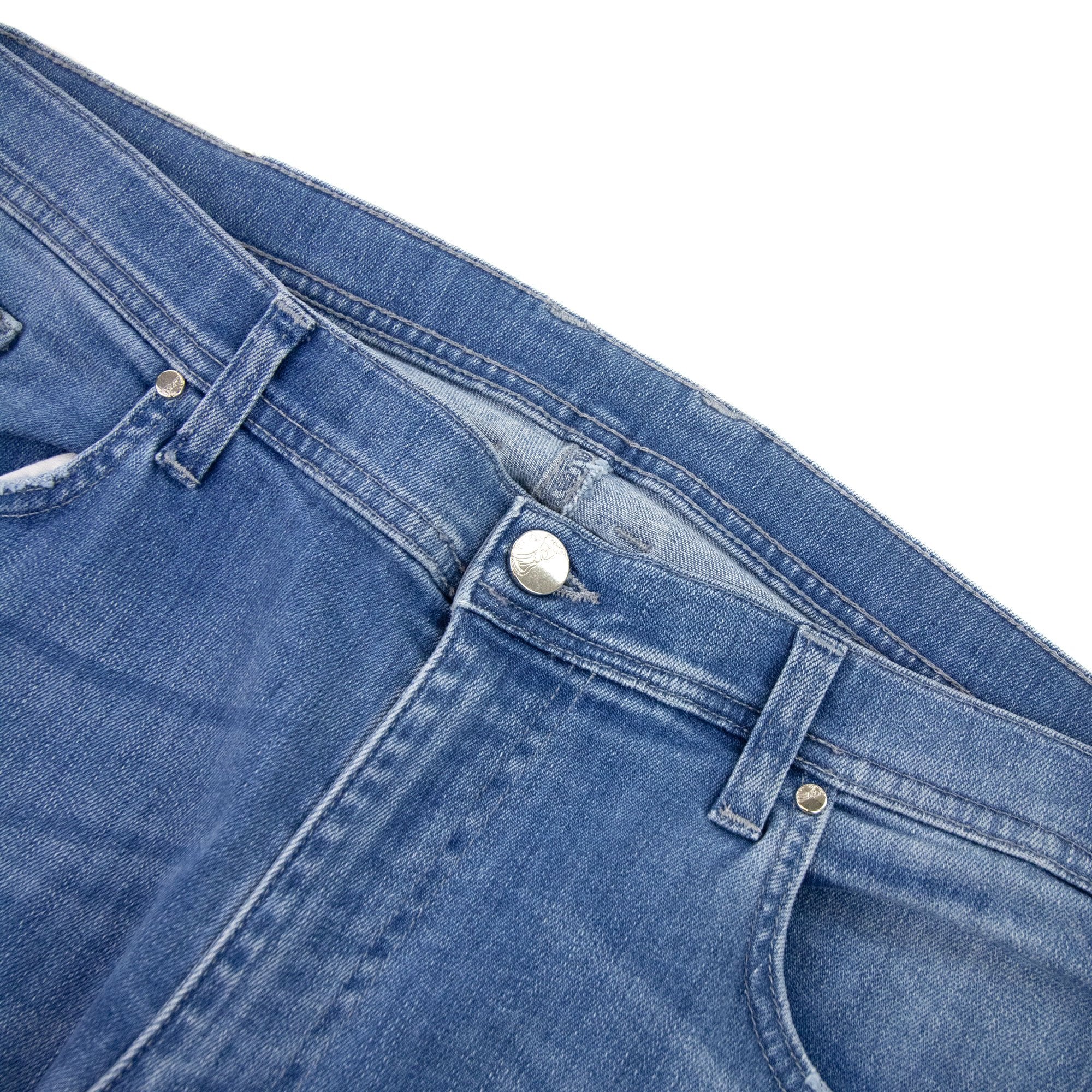 Versace Collection Medusa Vest Band Casual Jeans Denim Blue