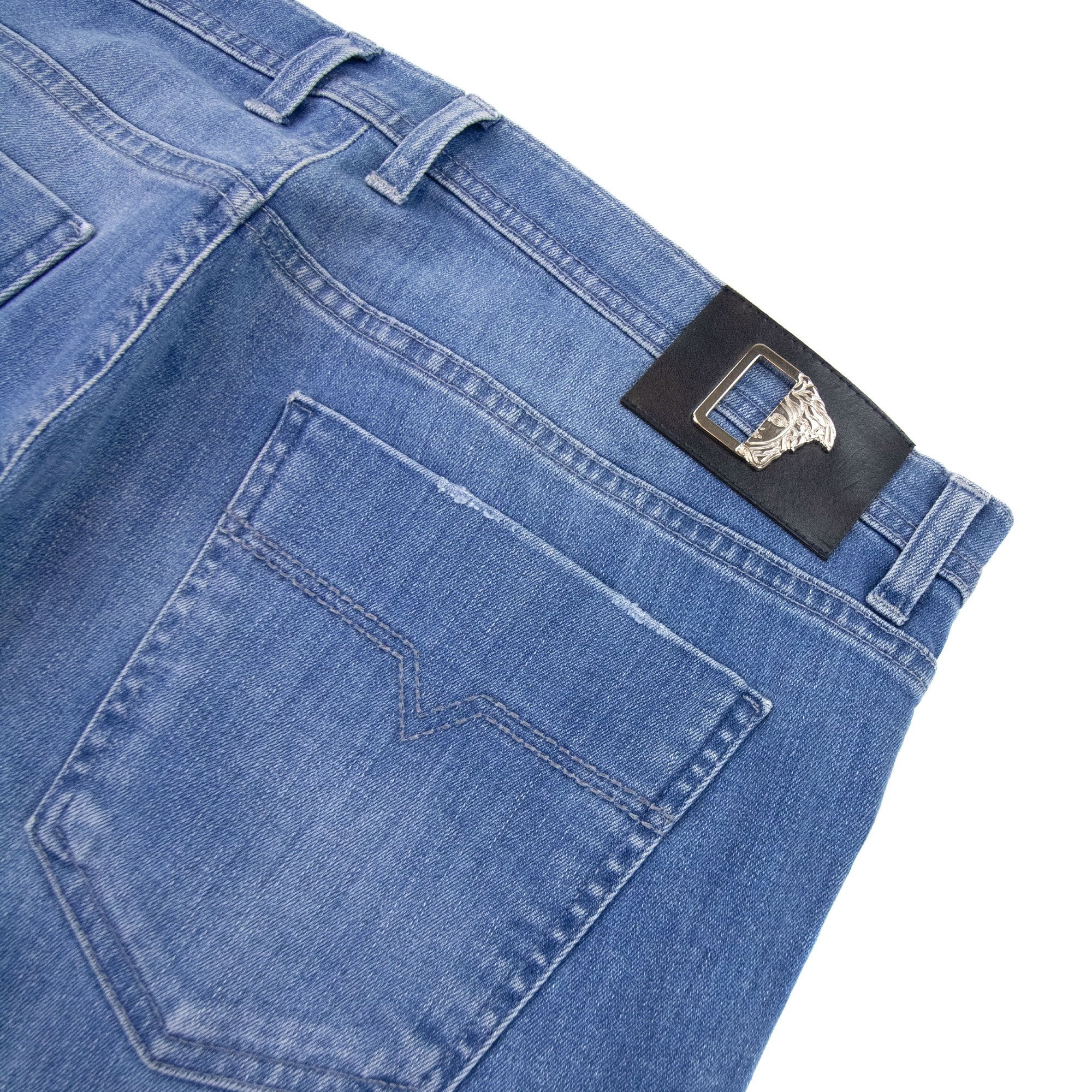 Versace Collection Medusa Vest Band Casual Jeans Denim Blue