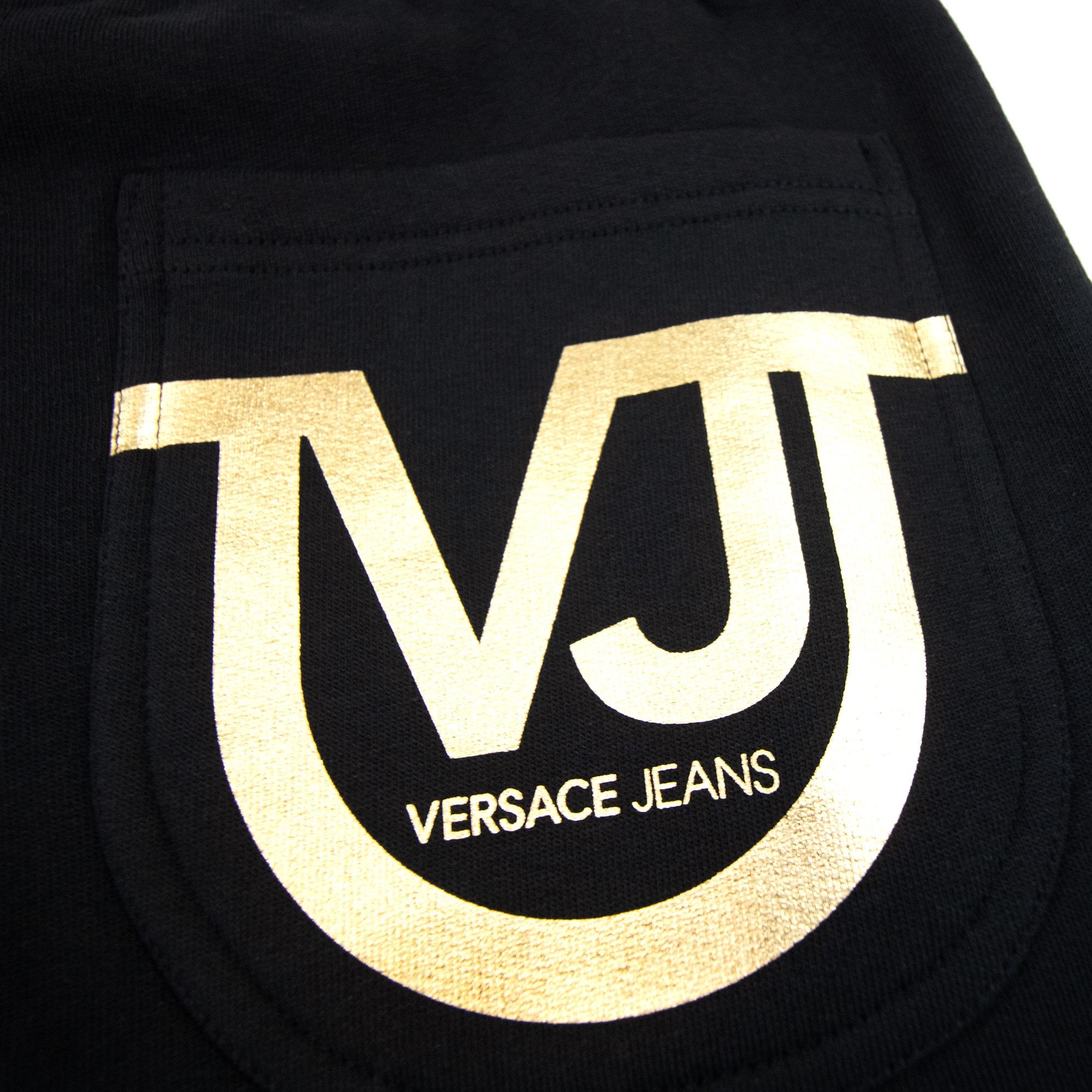 Versace Jeans Vj Back Pocket Logo Bottoms Black