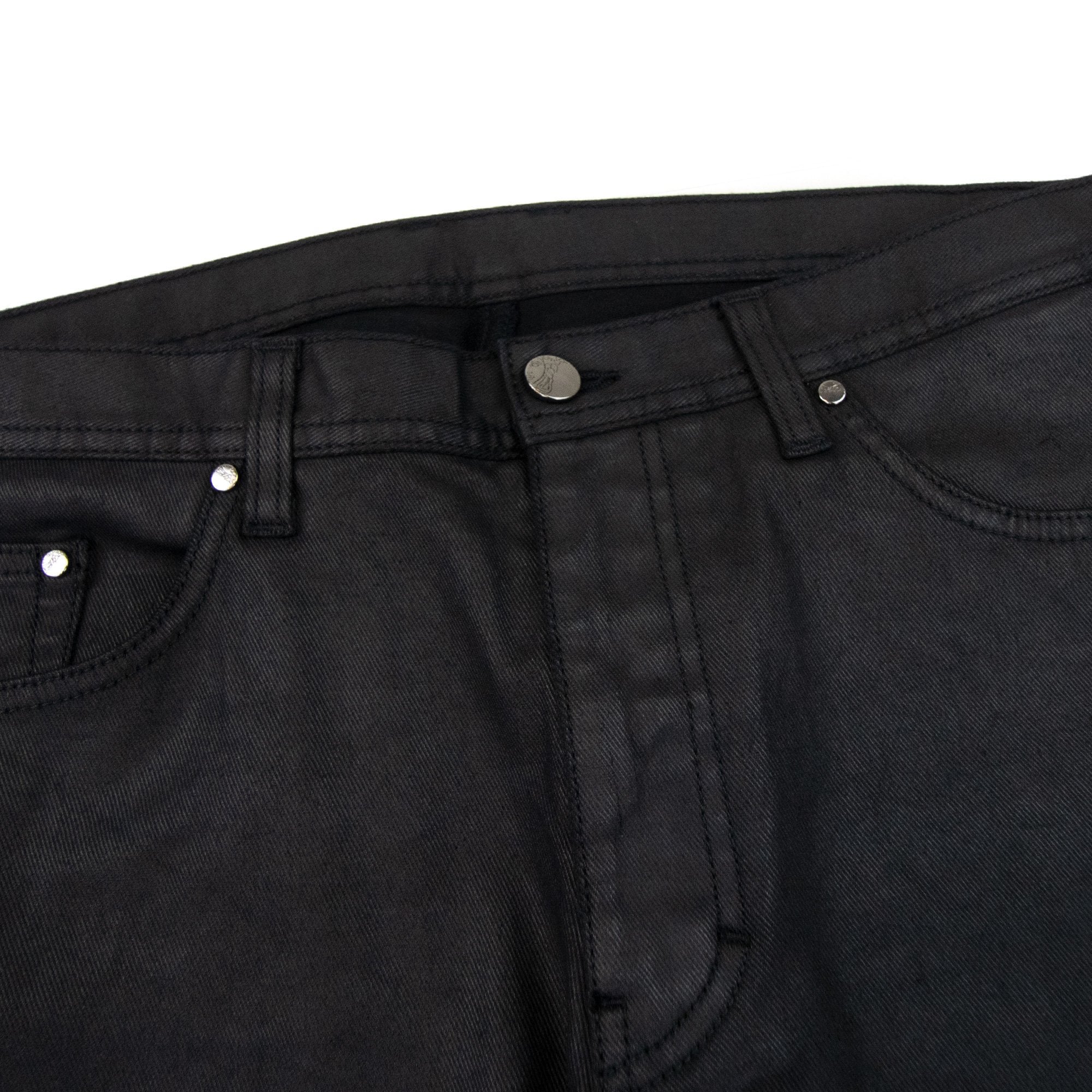 Versace Collection Shiny Material Casual Denim Jean Black
