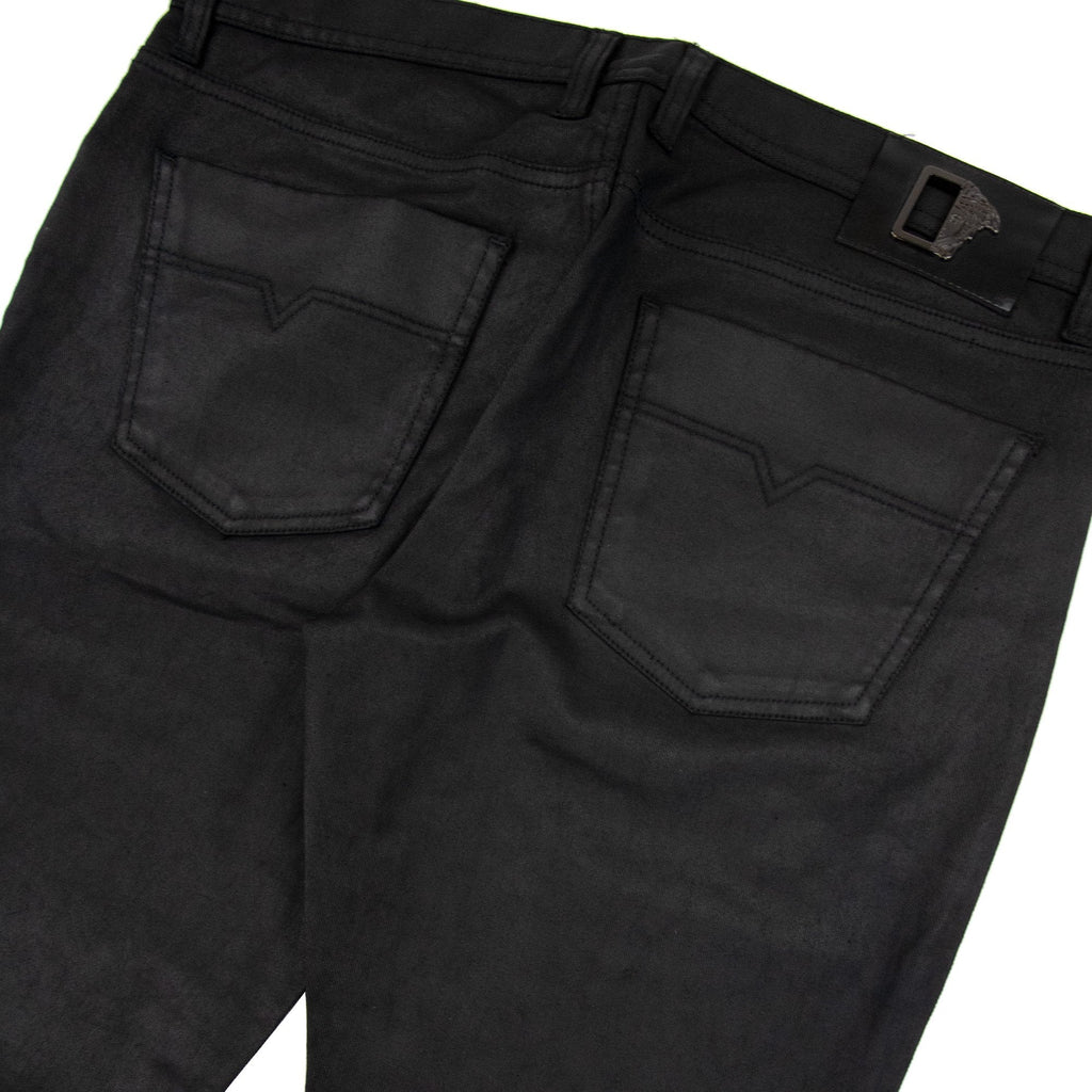 Versace Collection Shiny Material Casual Denim Jean Black