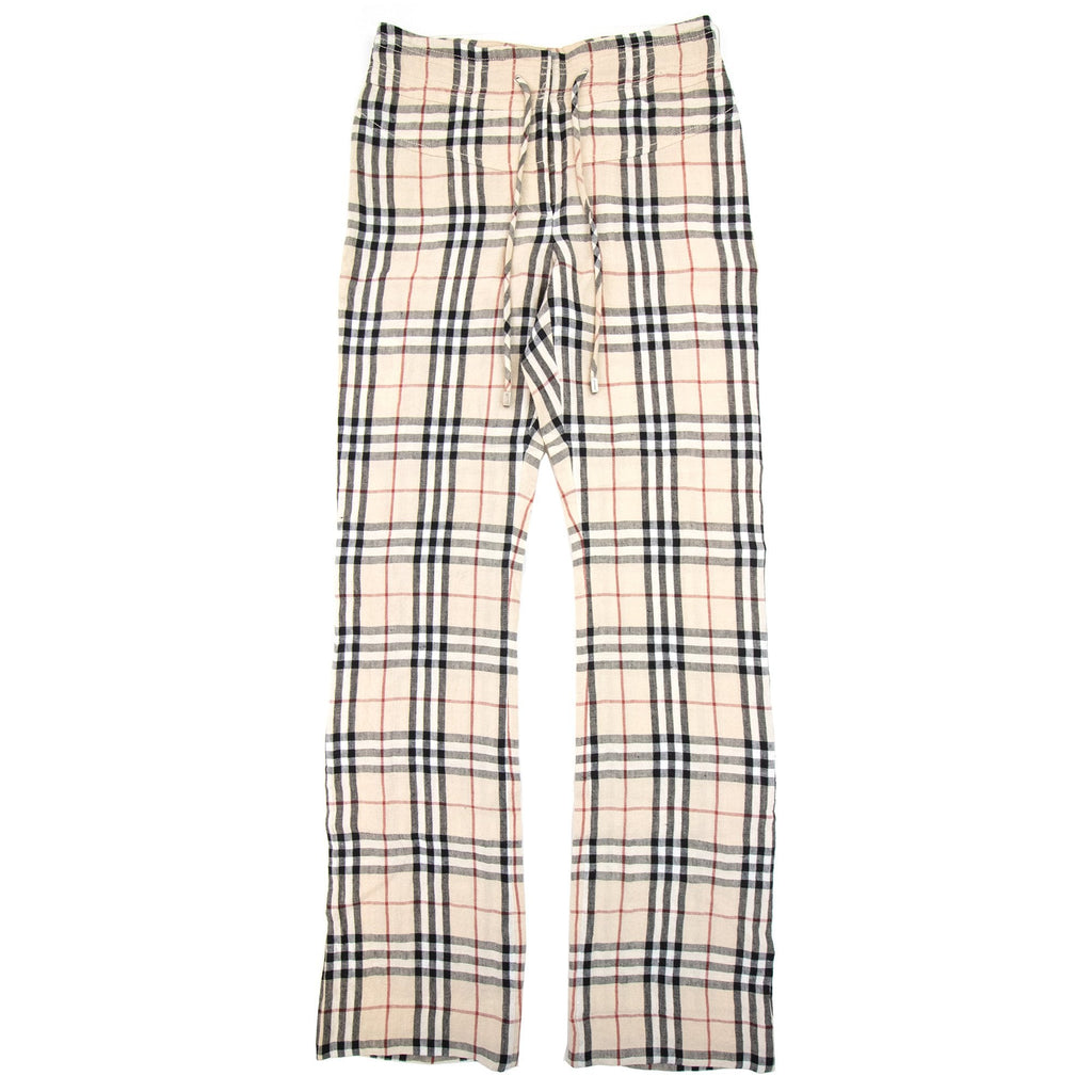 Burberry Woman Garrick Check Wide Leg Trouser Camel