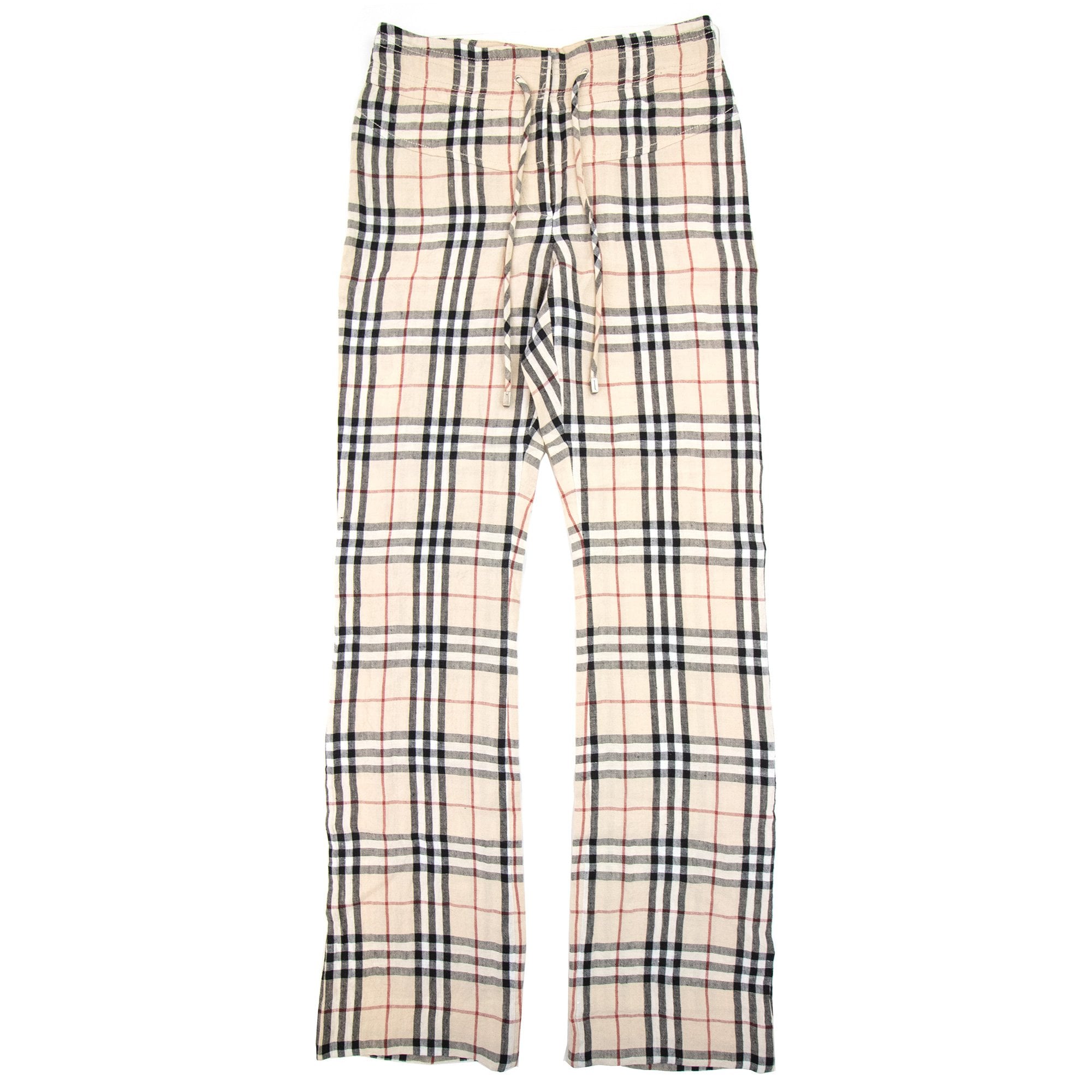 Burberry Woman Garrick Check Wide Leg Trouser Camel