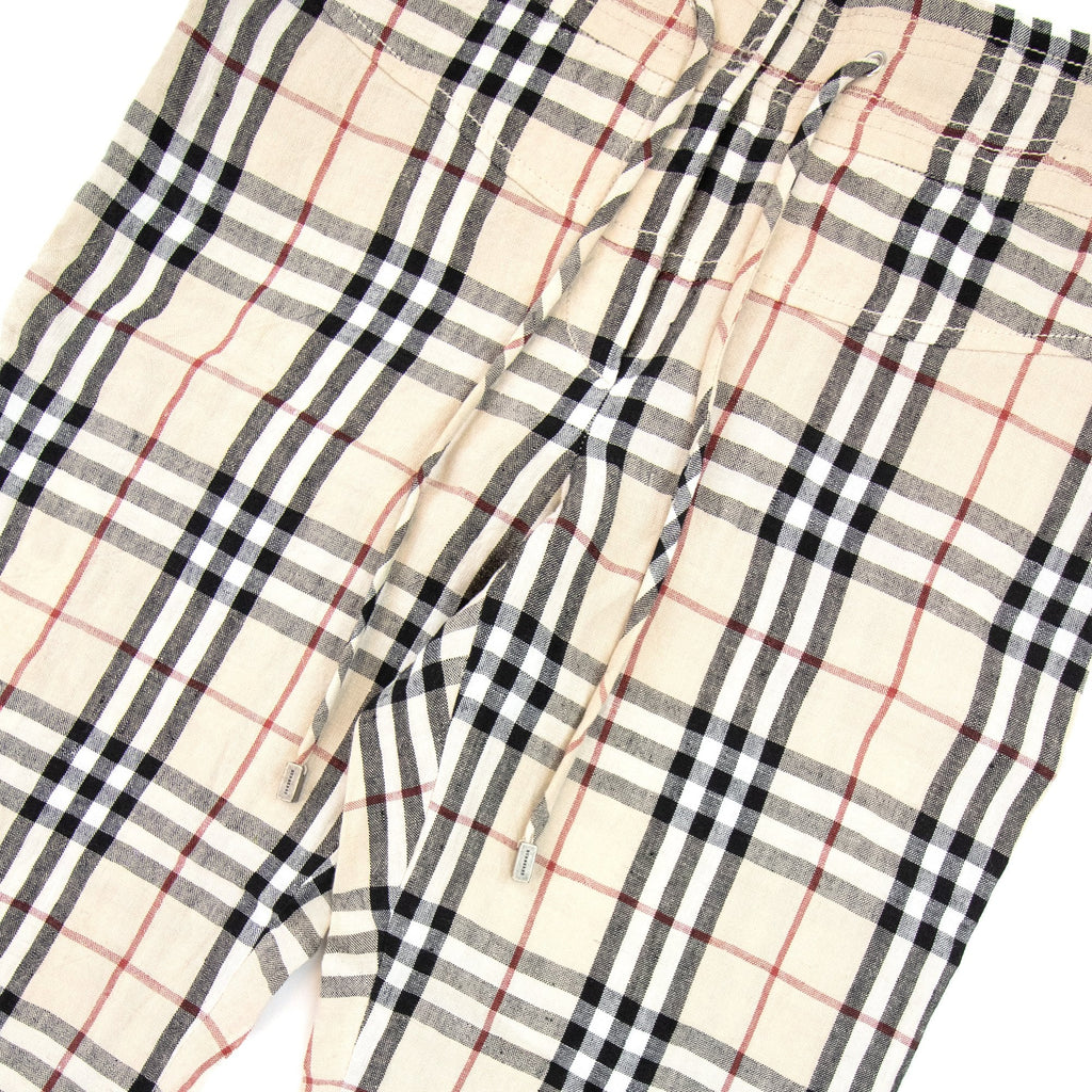 Burberry Woman Garrick Check Wide Leg Trouser Camel