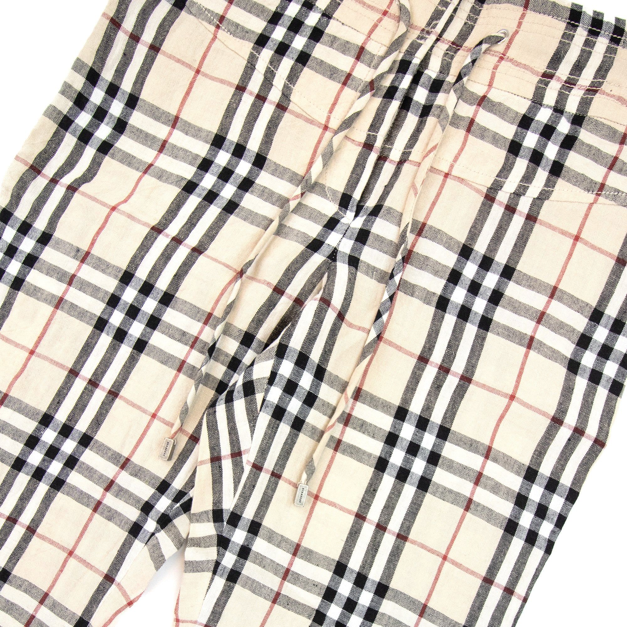 Burberry Woman Garrick Check Wide Leg Trouser Camel