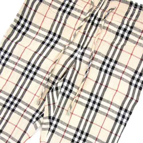 Burberry Woman Garrick Check Wide Leg Trouser Camel