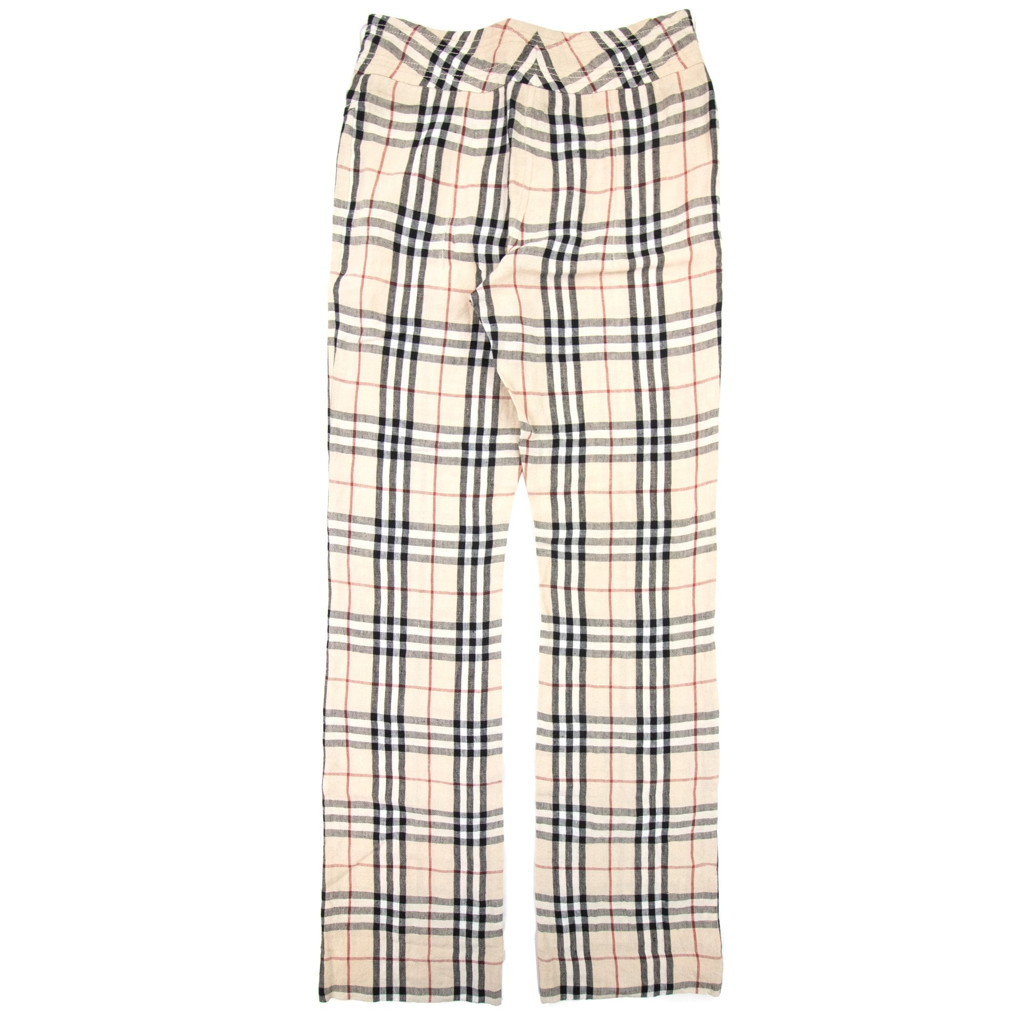Burberry Woman Garrick Check Wide Leg Trouser Camel