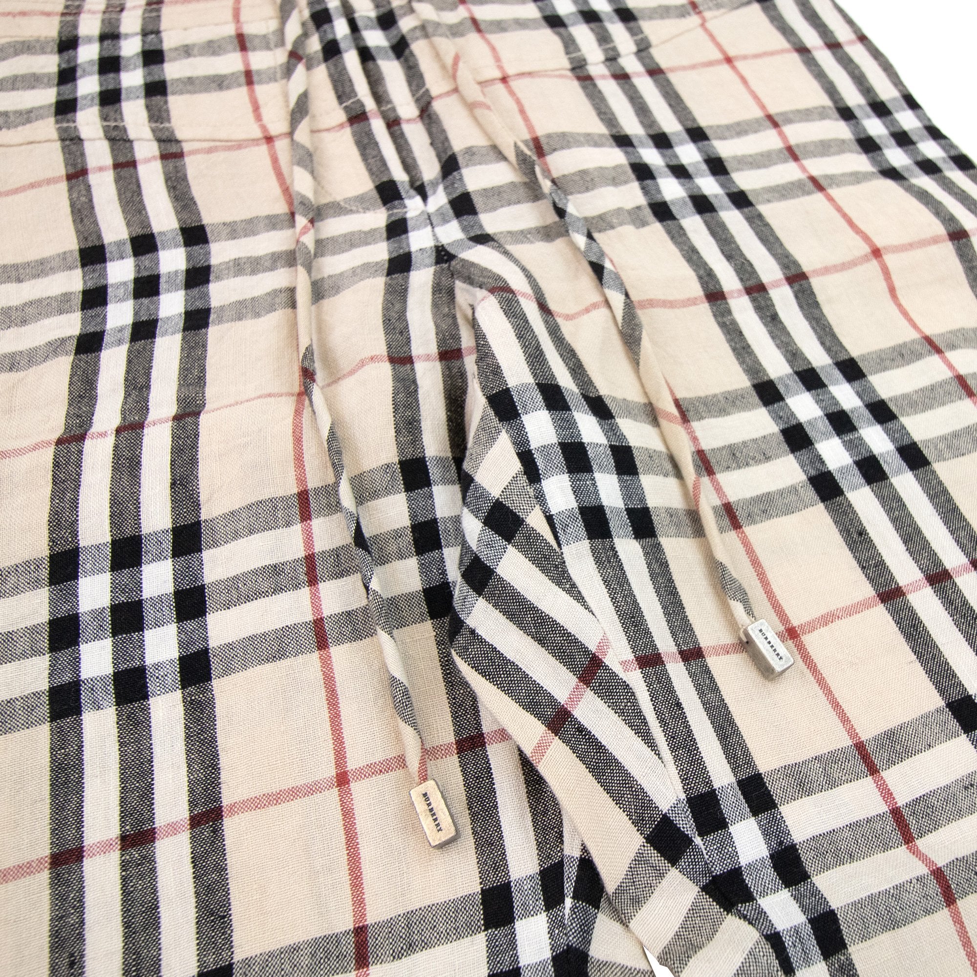 Burberry Woman Garrick Check Wide Leg Trouser Camel