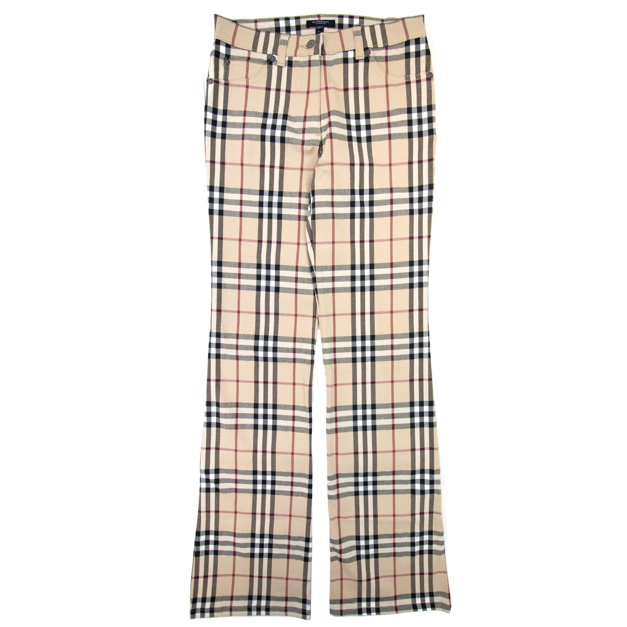 Burberry Woman Maidstone Check Trouser Beige 001