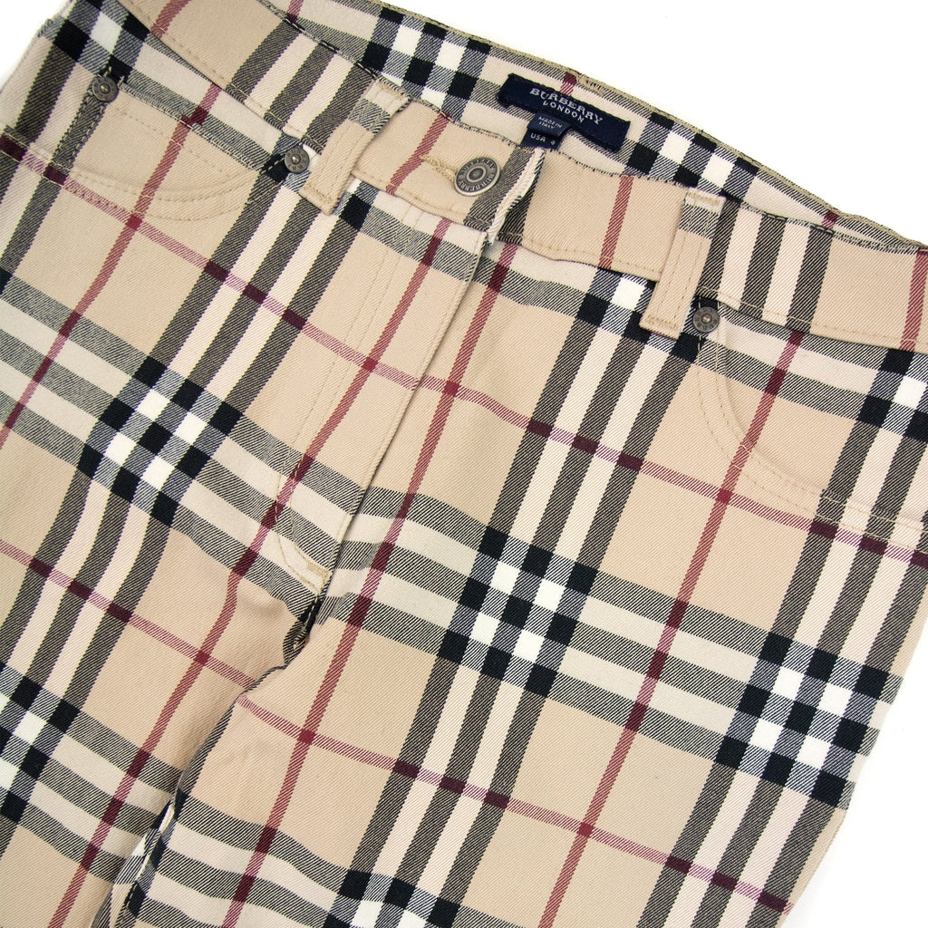 Burberry Woman Maidstone Check Trouser Beige 001