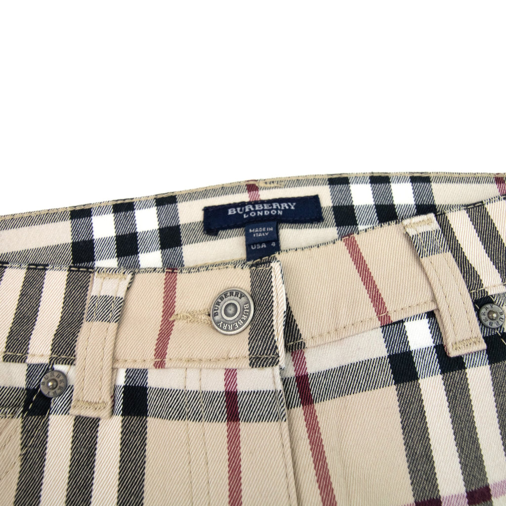 Burberry Woman Maidstone Check Trouser Beige 001