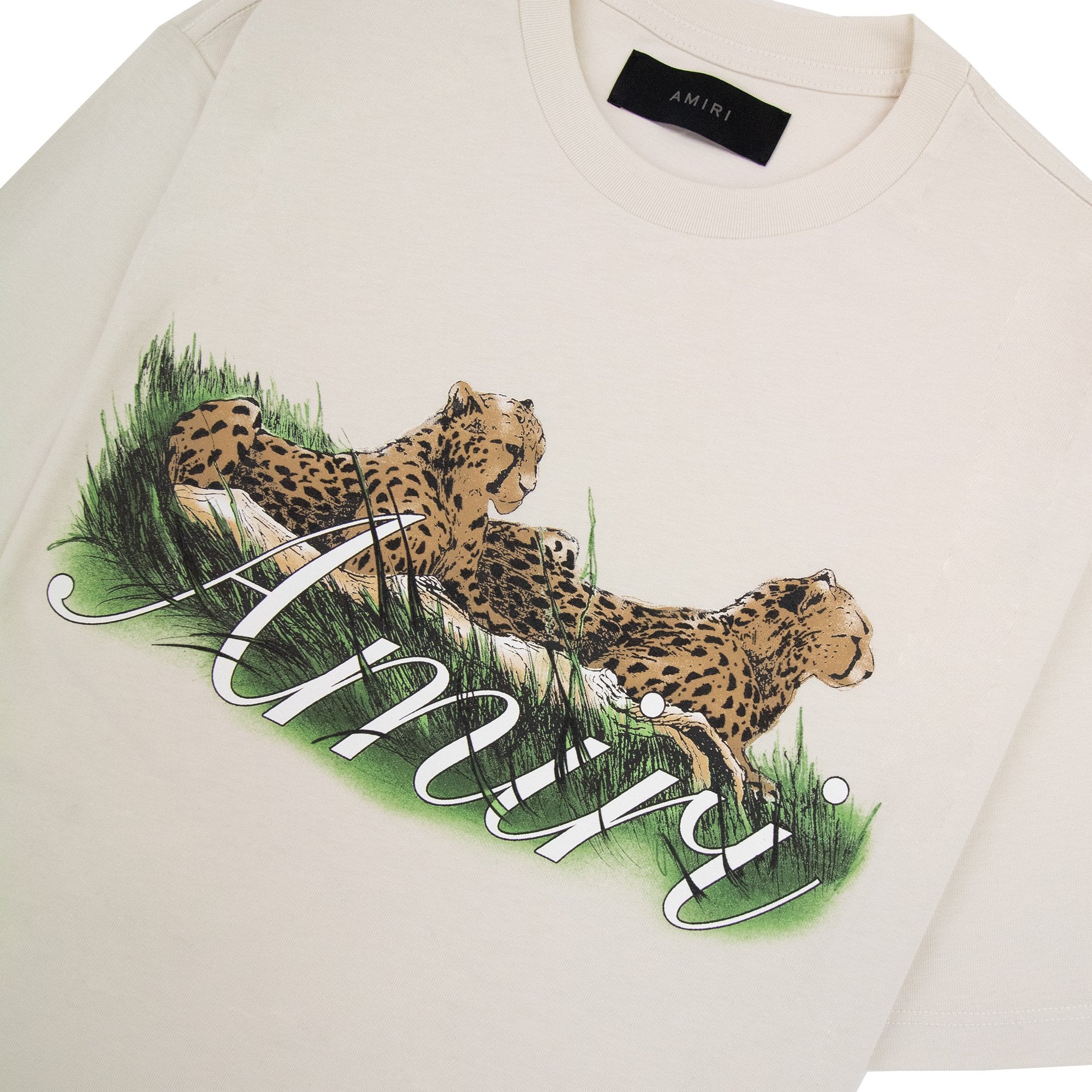 Amiri Cheetah Logo T Shirt Off White