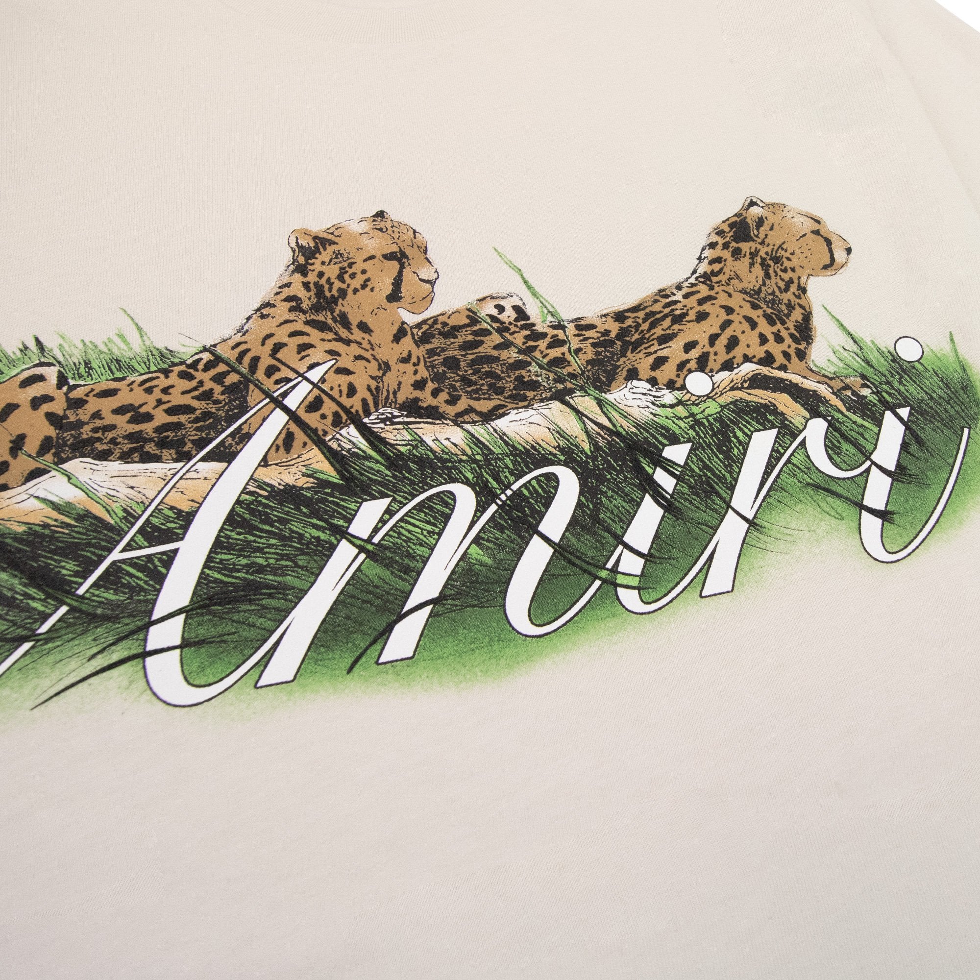 Amiri Cheetah Logo T Shirt Off White