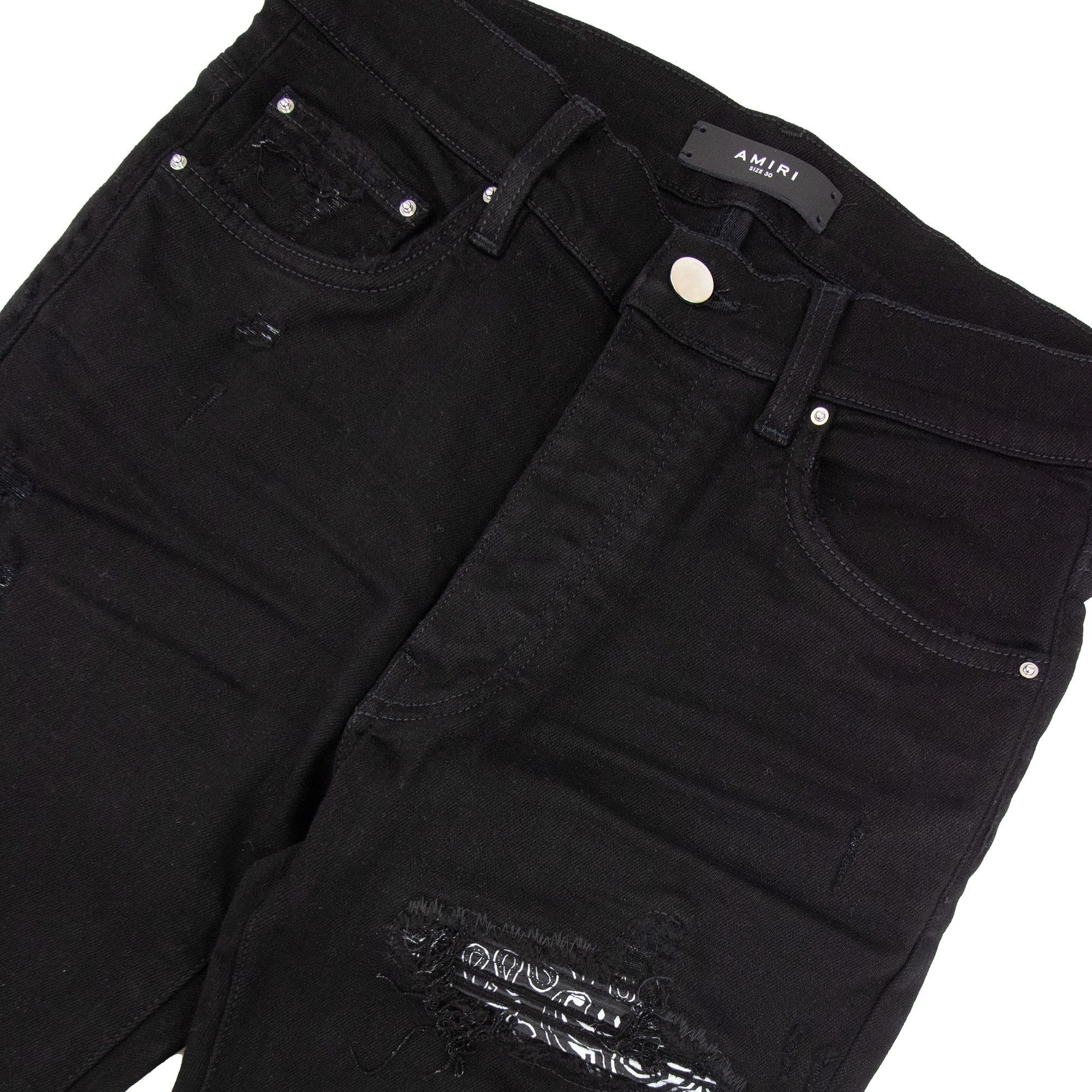 Amiri Mx1 Bandana Jeans Black 0d