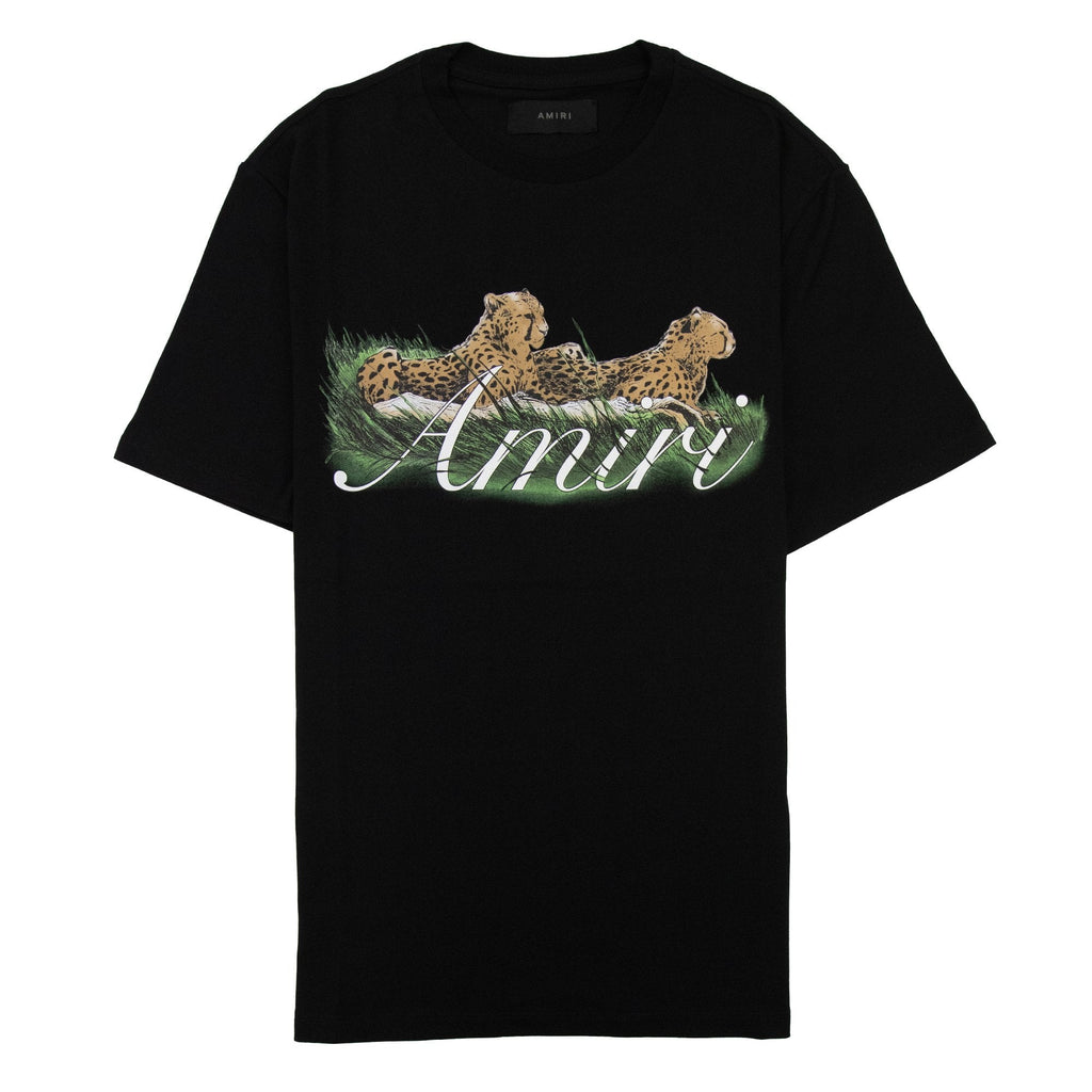 Amiri Cheetah Logo T Shirt Black 001