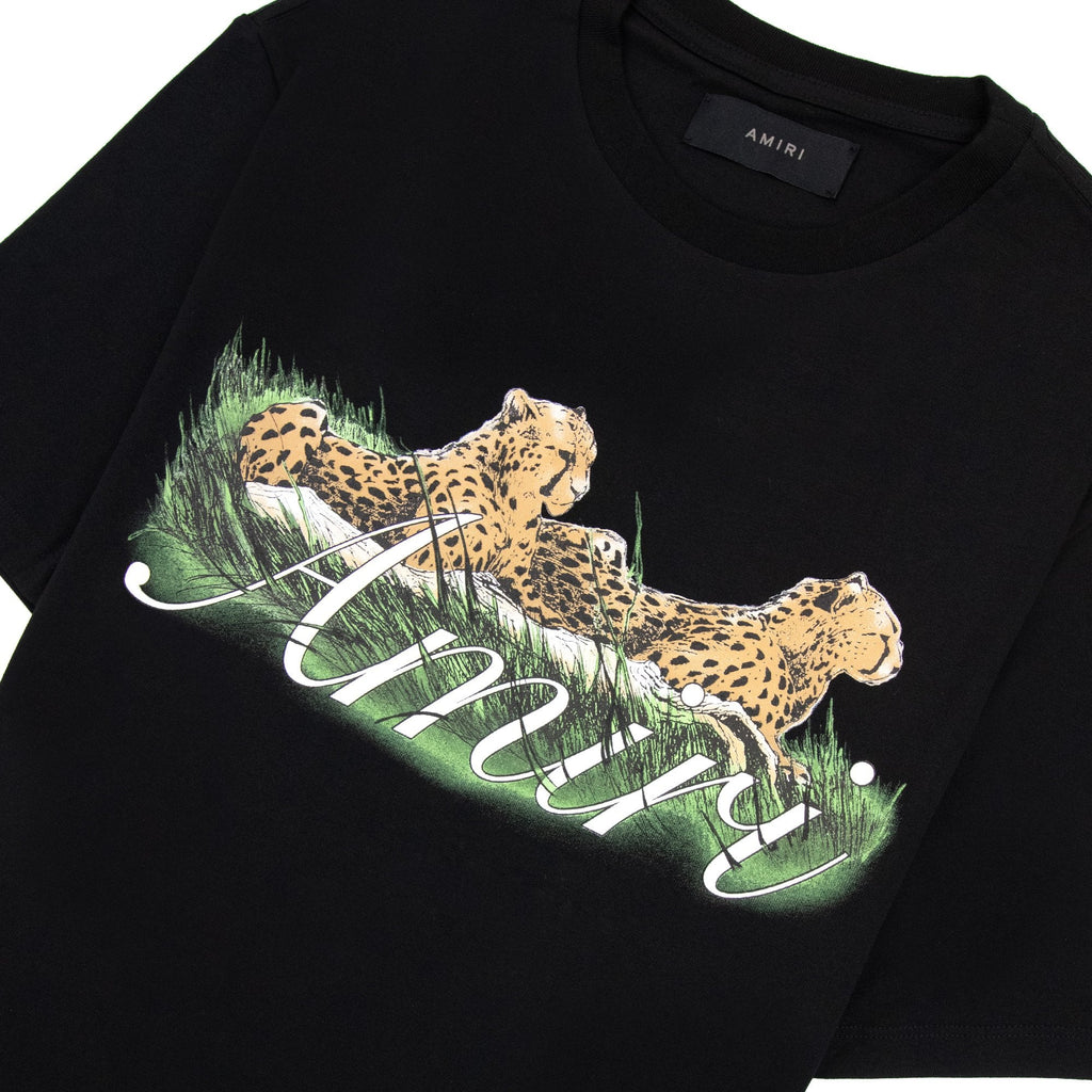 Amiri Cheetah Logo T Shirt Black 001