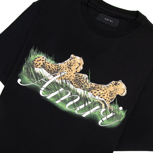 Amiri Cheetah Logo T Shirt Black 001