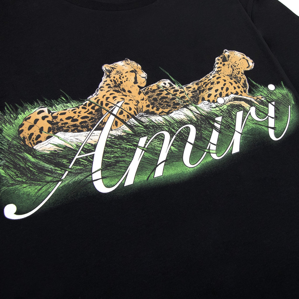 Amiri Cheetah Logo T Shirt Black 001
