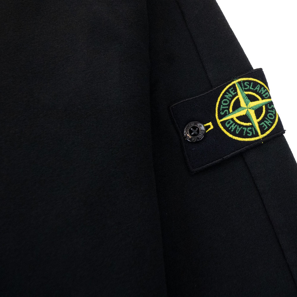 Stone Island 61252 Garment Dyed Stretch Hoodied Sweatshirt Black V0029