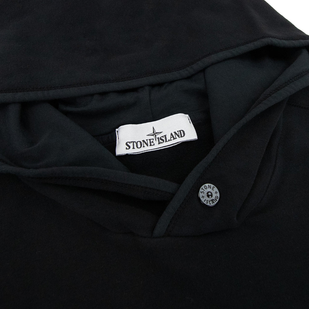 Stone Island 61252 Garment Dyed Stretch Hoodied Sweatshirt Black V0029