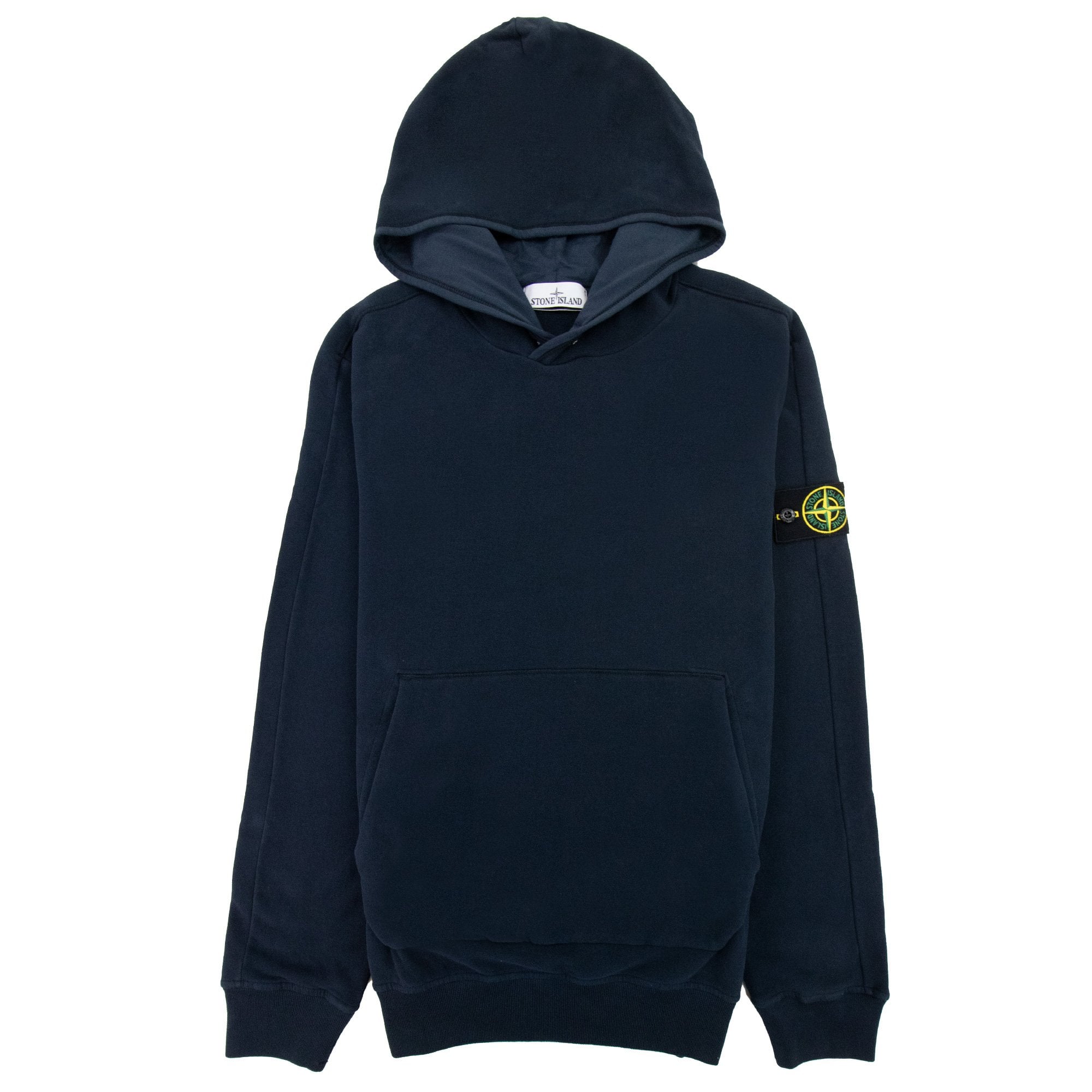 Stone Island 61252 Garment Dyed Stretch Hoodied Sweatshirt Navy V0020
