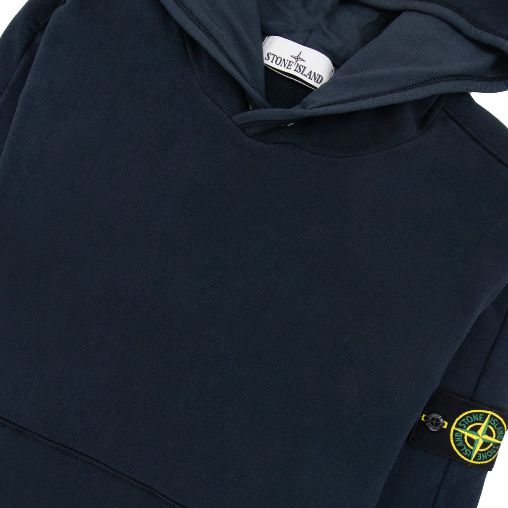 Stone Island 61252 Garment Dyed Stretch Hoodied Sweatshirt Navy V0020