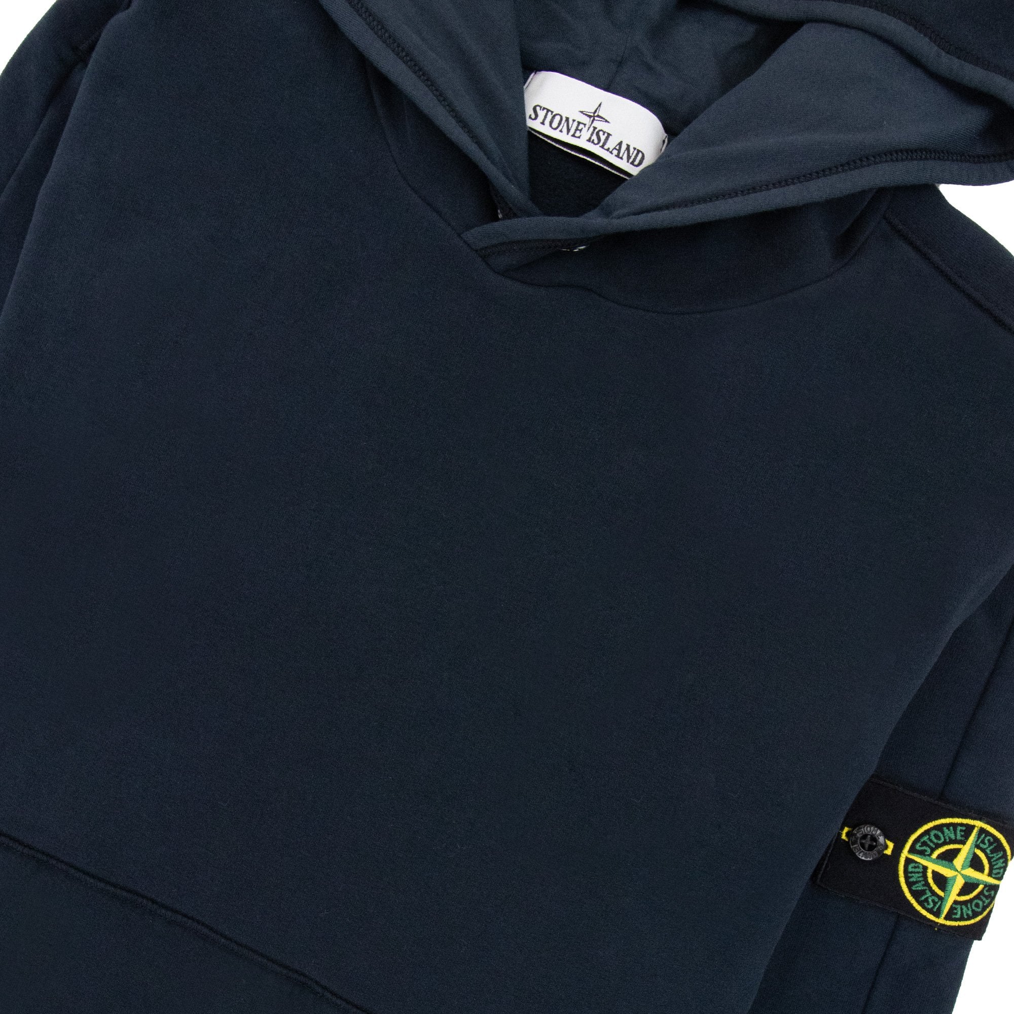 Stone Island 61252 Garment Dyed Stretch Hoodied Sweatshirt Navy V0020