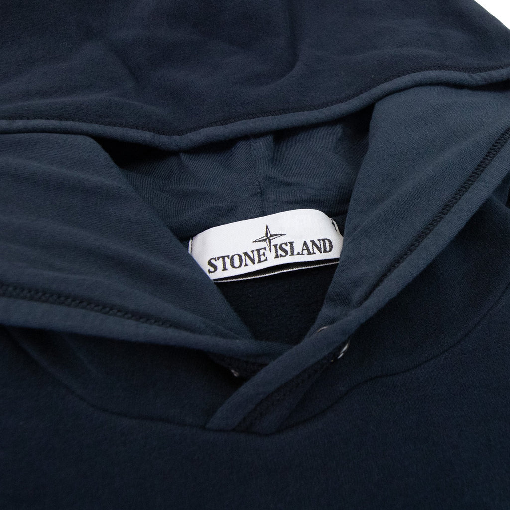Stone Island 61252 Garment Dyed Stretch Hoodied Sweatshirt Navy V0020