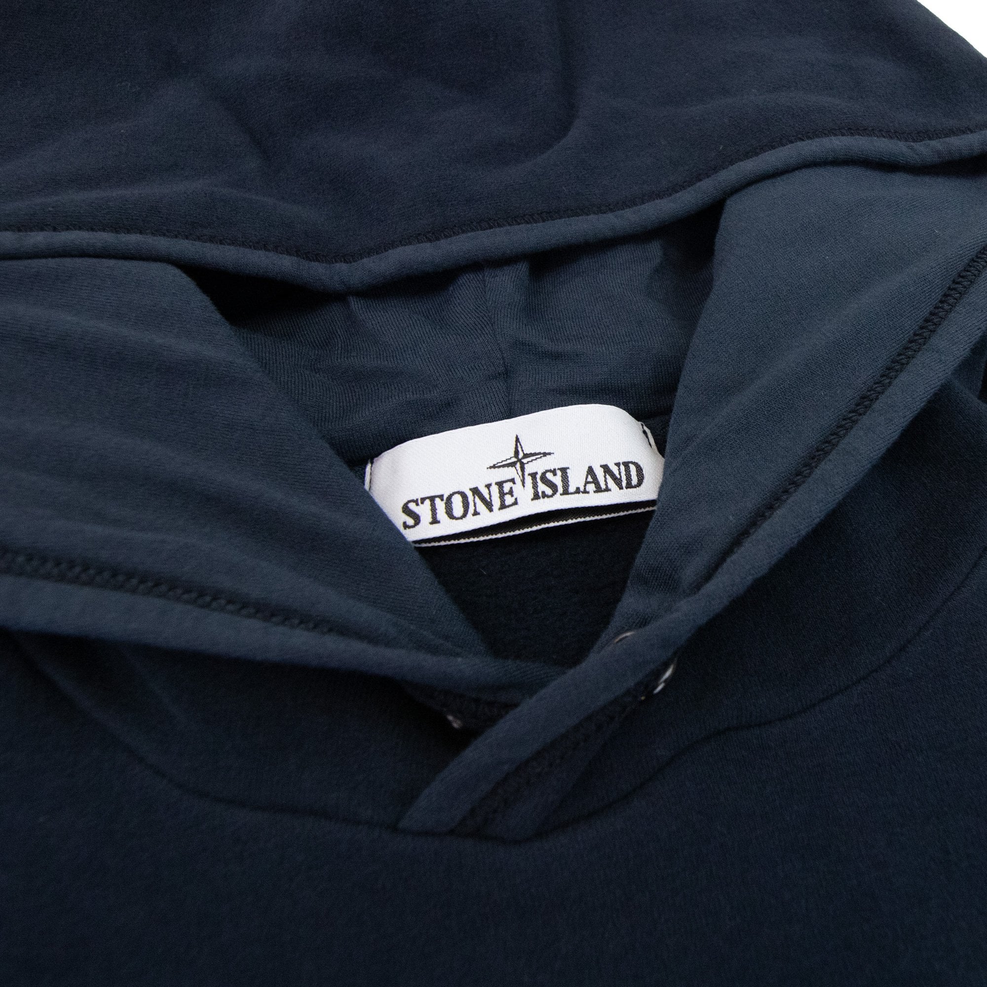 Stone Island 61252 Garment Dyed Stretch Hoodied Sweatshirt Navy V0020