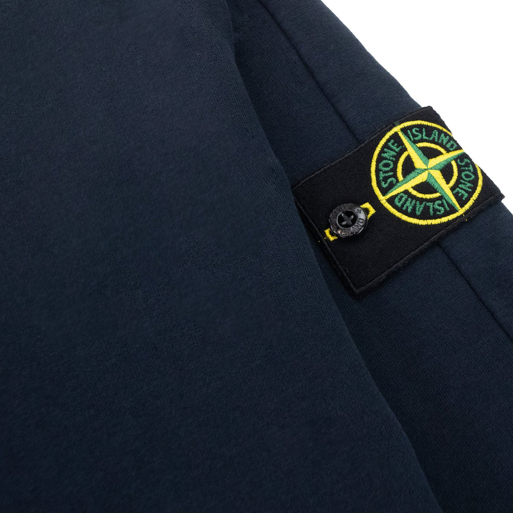Stone Island 61252 Garment Dyed Stretch Hoodied Sweatshirt Navy V0020