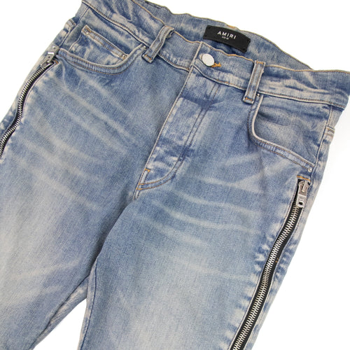 Amiri Mx2 Camo Zip Jean Clay Indigo