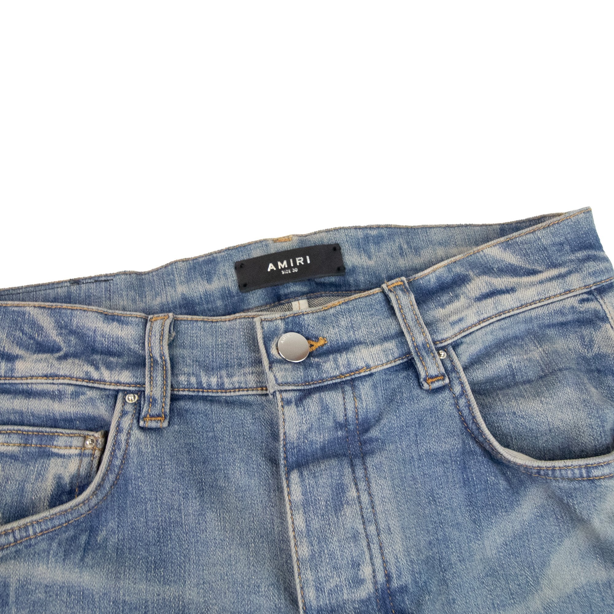 Amiri Mx2 Camo Zip Jean Clay Indigo