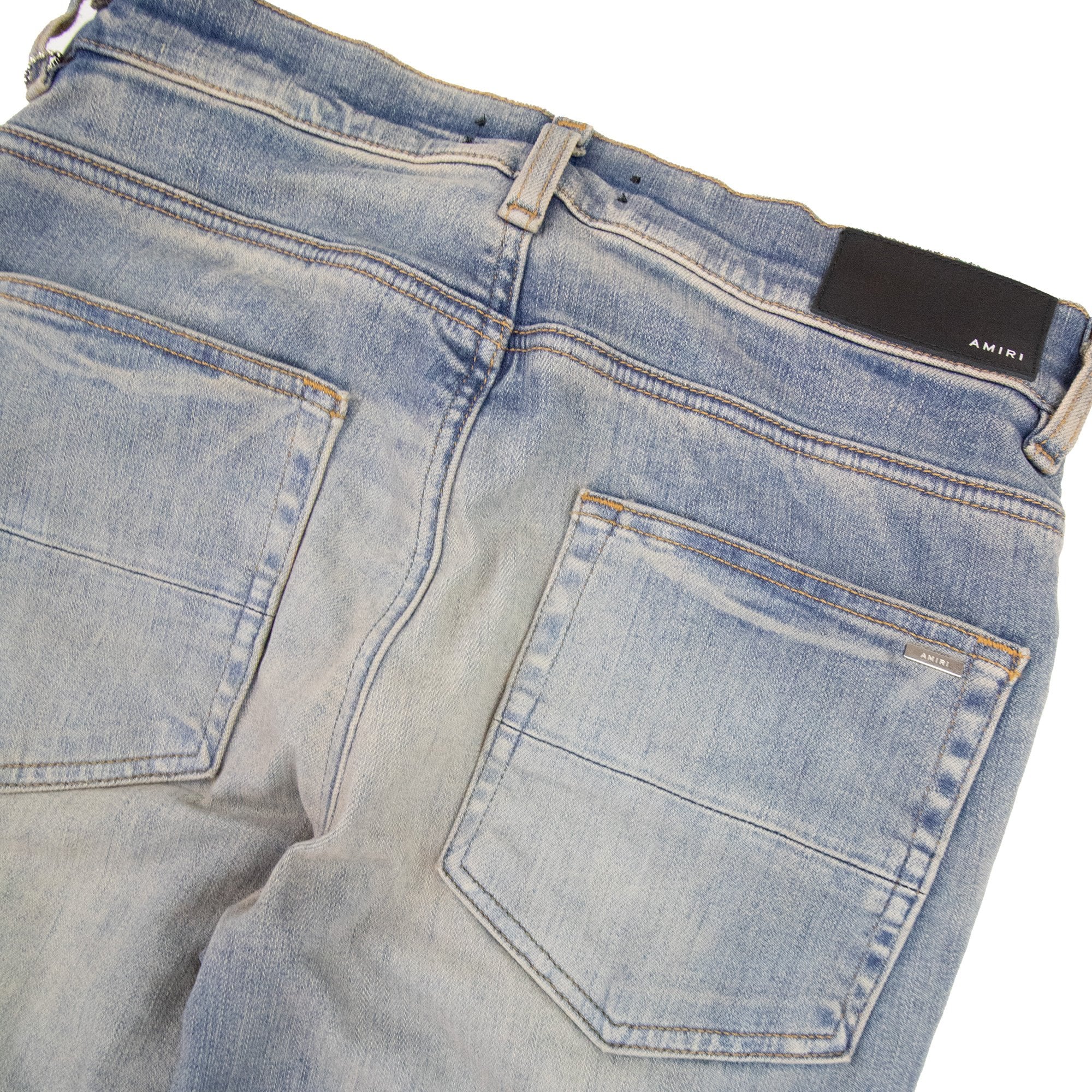 Amiri Mx2 Camo Zip Jean Clay Indigo