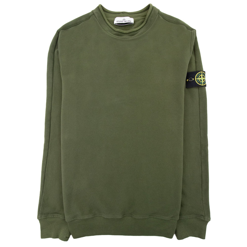 Stone Island 61352 Mock Neck Crewneck Sweatshirt Khaki V0058